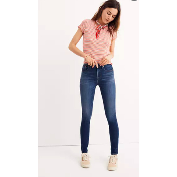 Madewell 10" High Riser Skinny Skinny Jeans Size 24 Dark Wash